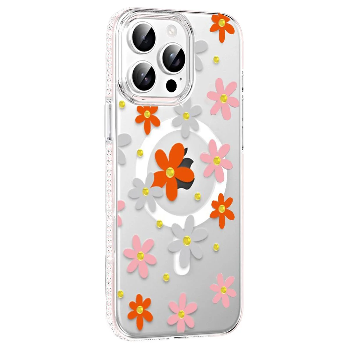 iPhone 15 Pro ile Uyumlu Floral Magsafe Kılıf - Turuncu Fiyatı, Yorumları ve Özellikleri