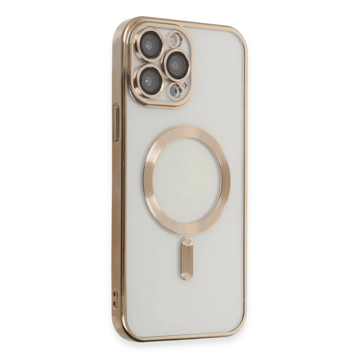 iPhone 15 Pro ile Uyumlu Şeffaf Kılıf - MagSafe Gold Kross Kılıf Fiyatı, Yorumları ve Özellikleri