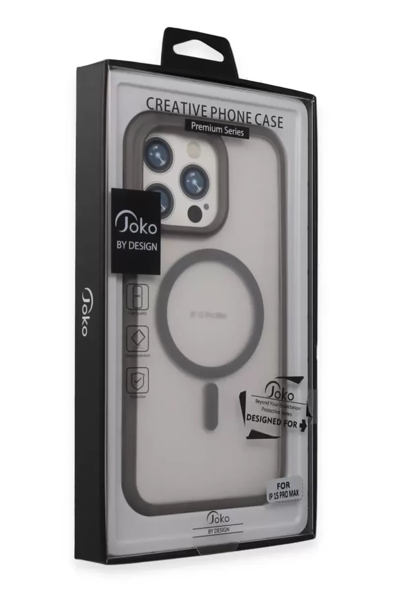 iPhone 15 Pro ile Uyumlu Toras Airbag MagSafe Kapak - Titan Gri