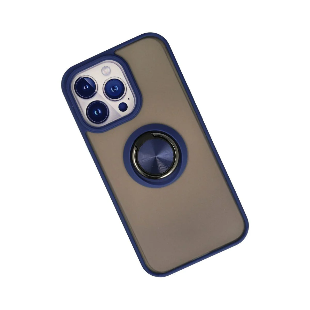 iPhone 15 Pro ile Uyumlu Montreal Yüzüklü Silikon Kılıf - Lacivert iPhone 15 Pro ile Uyumlu Montreal Yüzüklü Silikon Kılıf - Lacivert