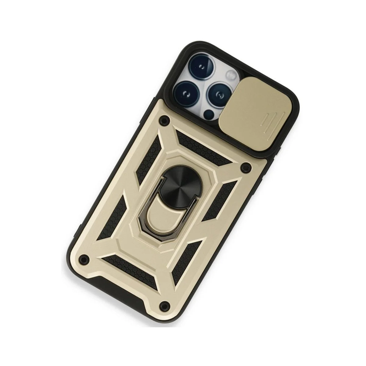 iPhone 15 Pro ile Uyumlu Pars Lens Yüzüklü Silikon Kılıf - Gold Fiyatı, Yorumları ve Özellikleri