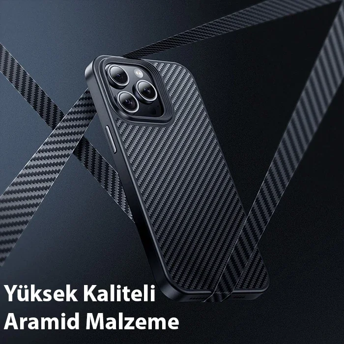 iPhone 15 Pro Kevlar Kılıf - MagSafe Manyetik Koruma