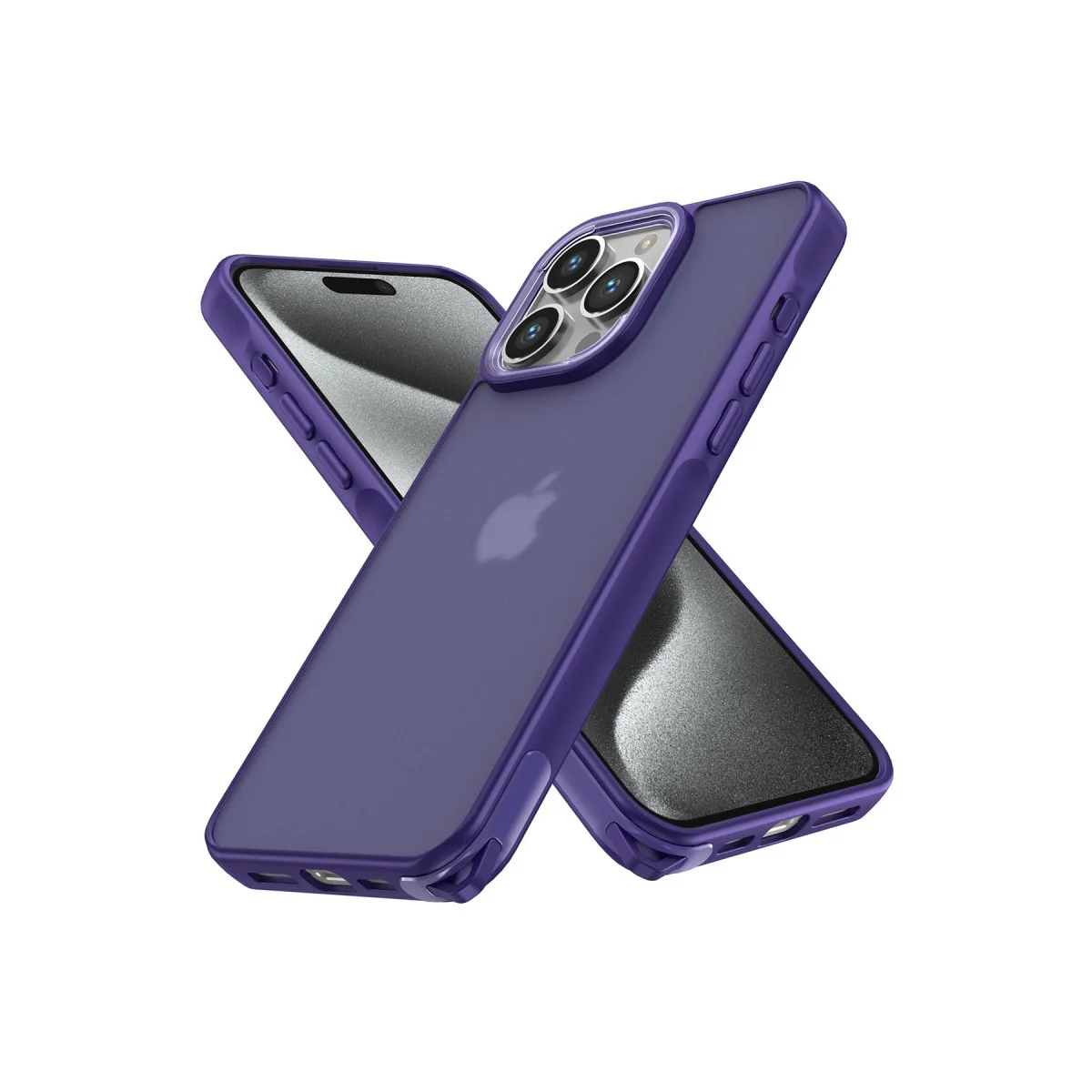 iPhone 15 Pro Kılıf Elegant Kapak Derin Mor - Slim Fit Koruyucu Kılıf