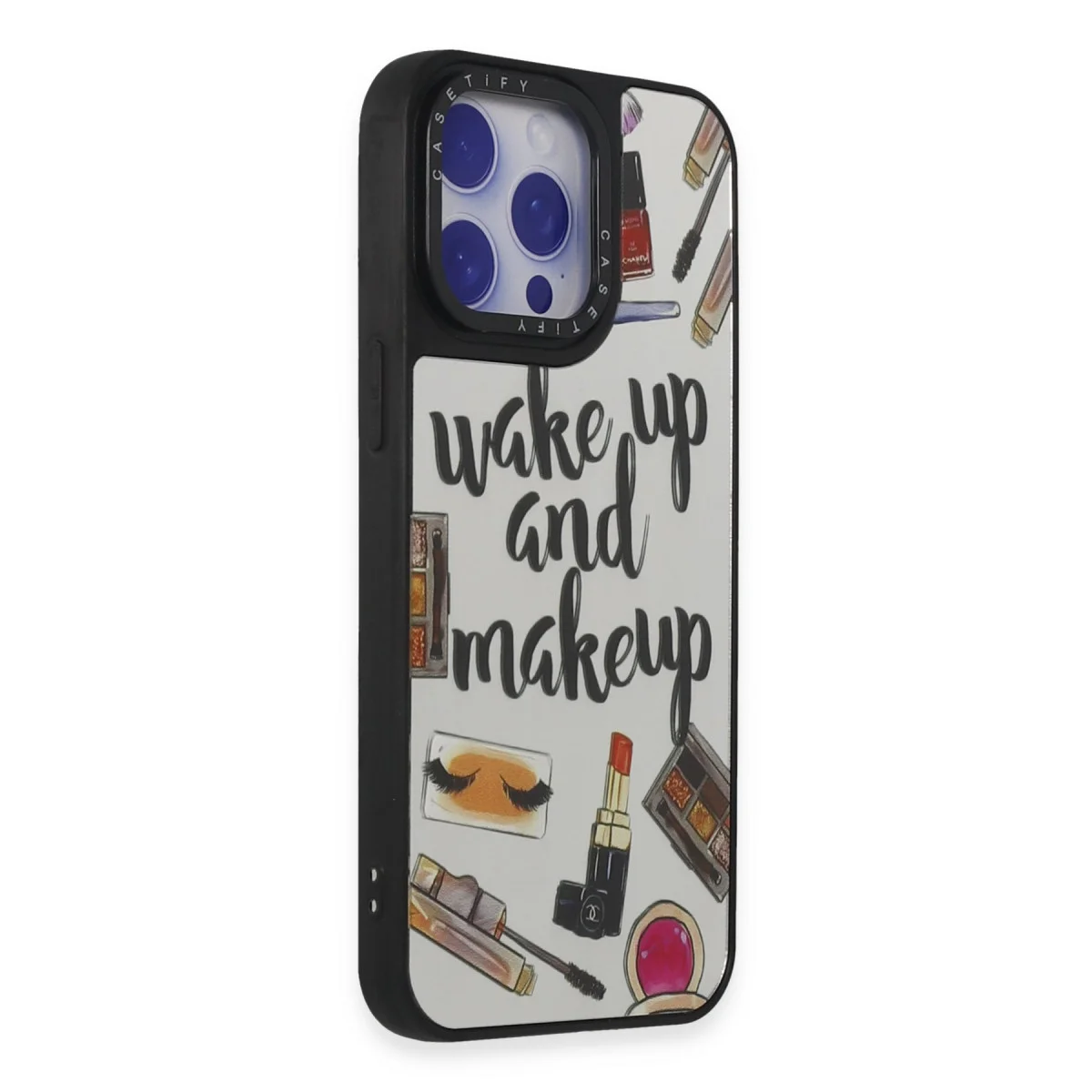 iPhone 15 Pro Kılıf Mirror Desenli Kapak - Parlak ve Efektli TPU Arka Kapak