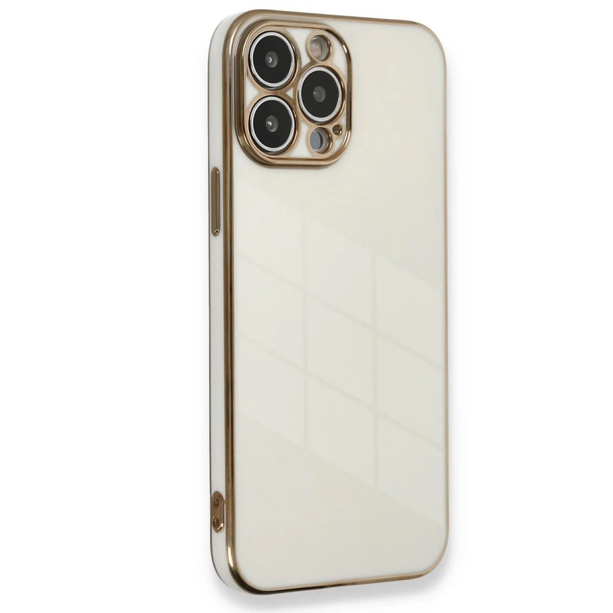 iPhone 15 Pro Kılıf Volet Silikon - Beyaz Premium Koruma ve Şıklık