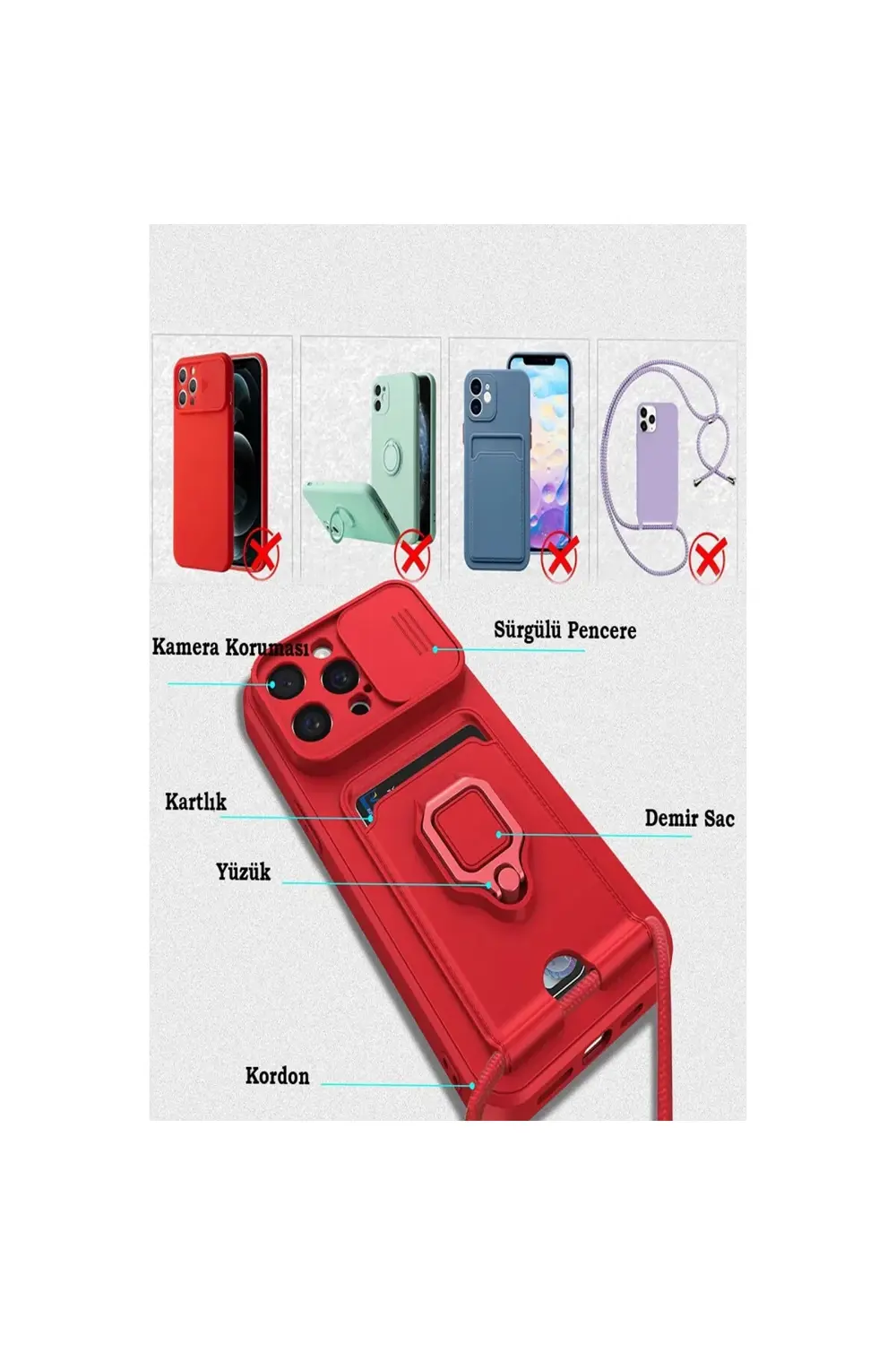 İphone 15 Pro Kılıf Zuma Kartvizitli Yüzüklü Silikon - Lila İphone 15 Pro Kılıf Zuma Kartvizitli Yüzüklü Silikon - Lila