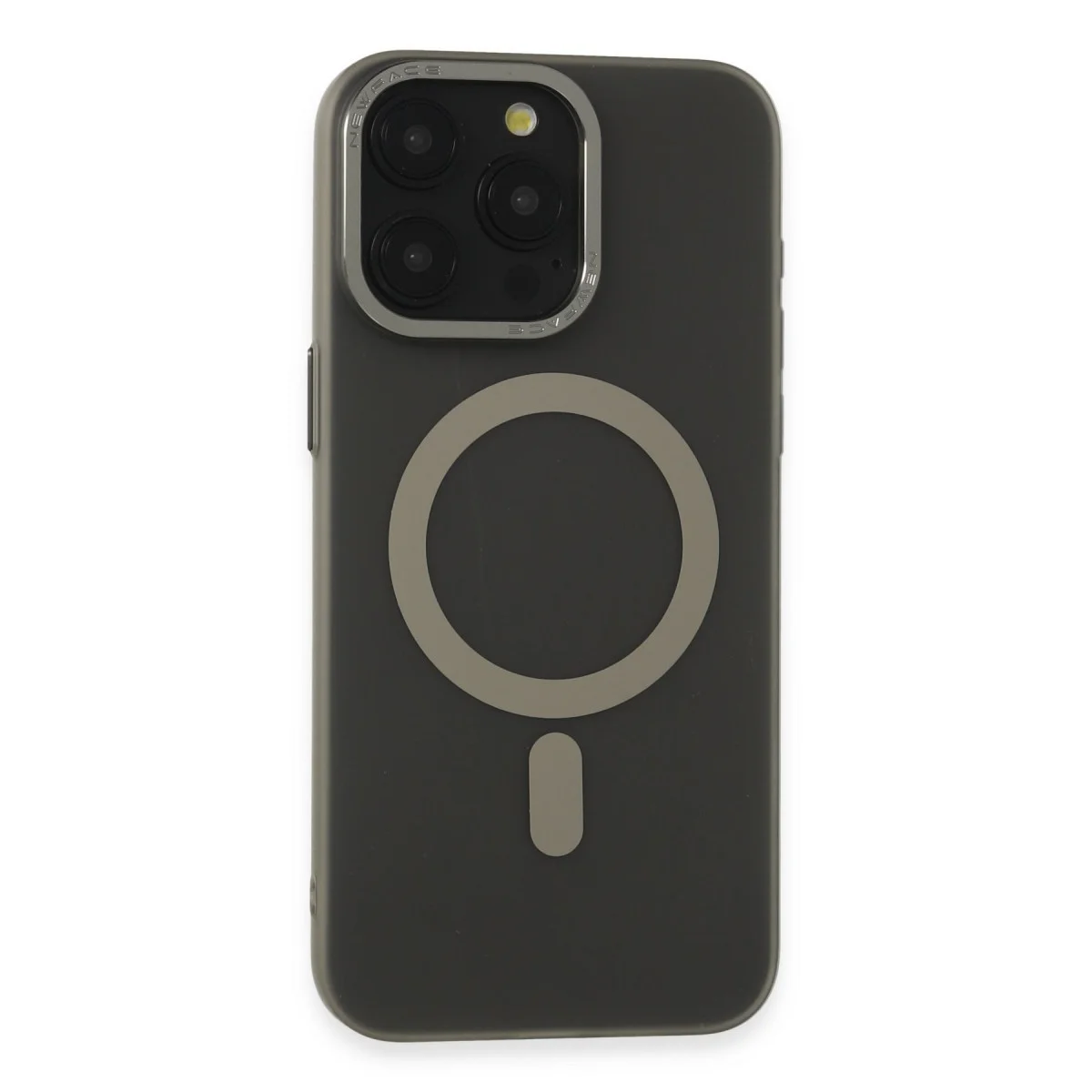 iPhone 15 Pro Magnetik Kılıf - Titan Gri Lodos Magneticsafe Mat Kapak