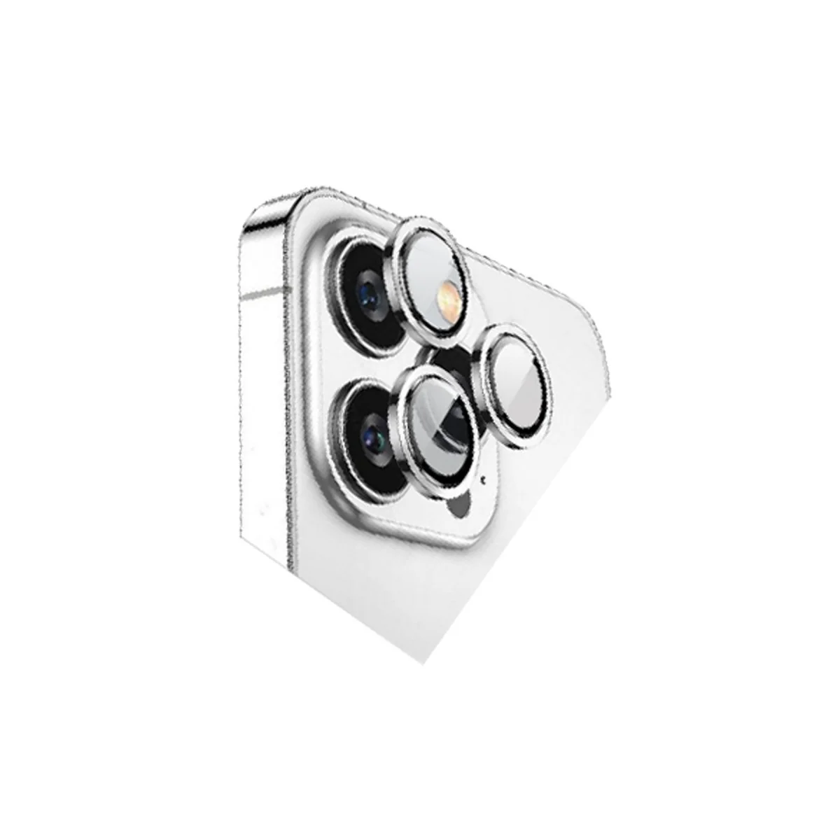 iPhone 15 Pro Max Bilvis Titan Kamera Lens - Gümüş Ultra HD Kamera Koruyucu