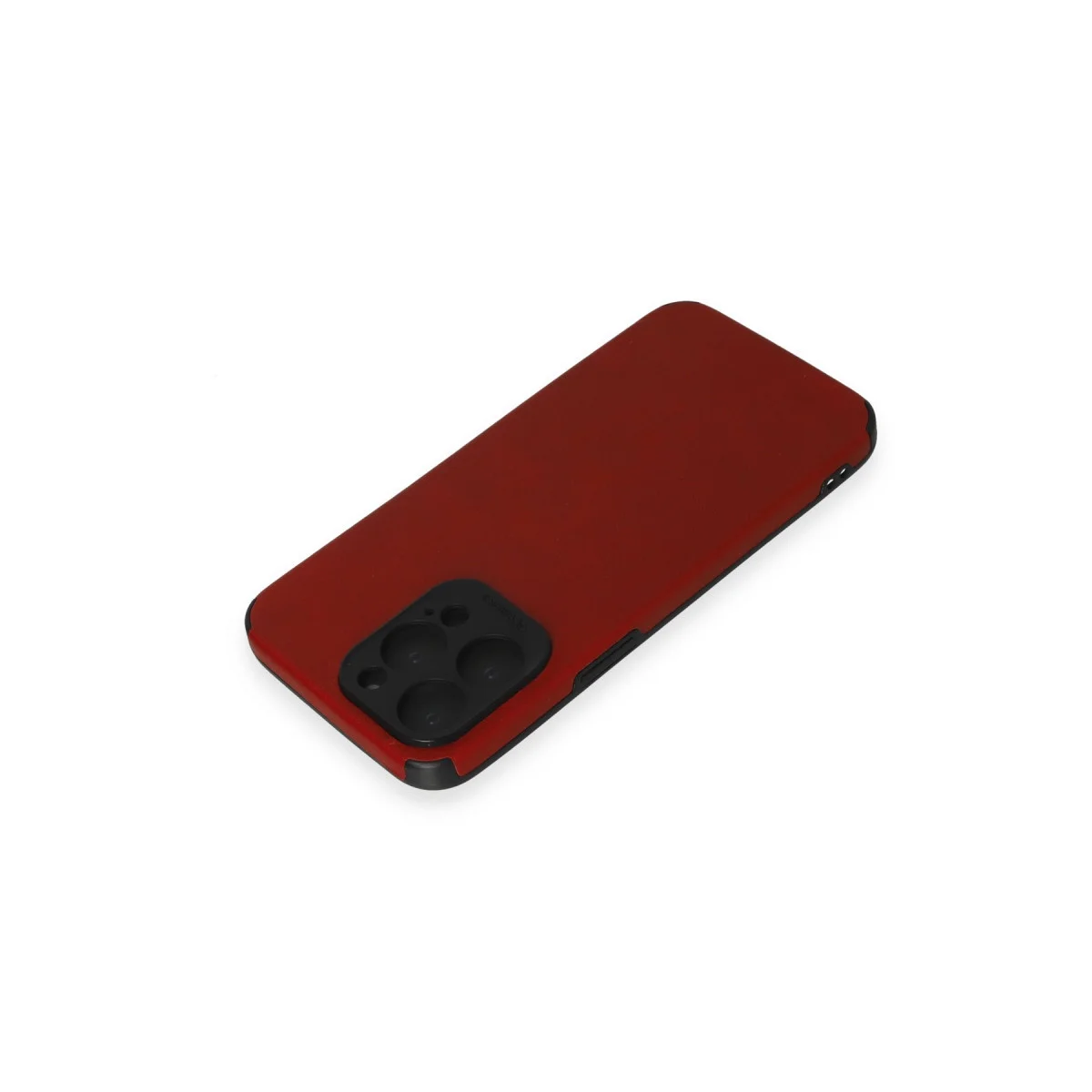 iPhone 15 Pro Max Deri Silikon Kılıf - Kırmızı