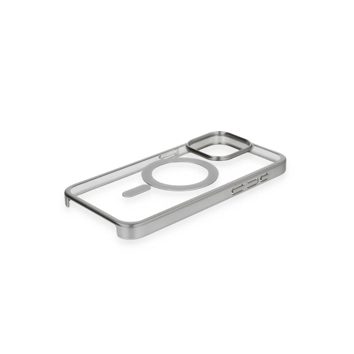 iPhone 15 Pro Max Erozi Magsafe Kılıf Gümüş - Su Geçirmez, Anti-Slip ve Kamera Korumalı