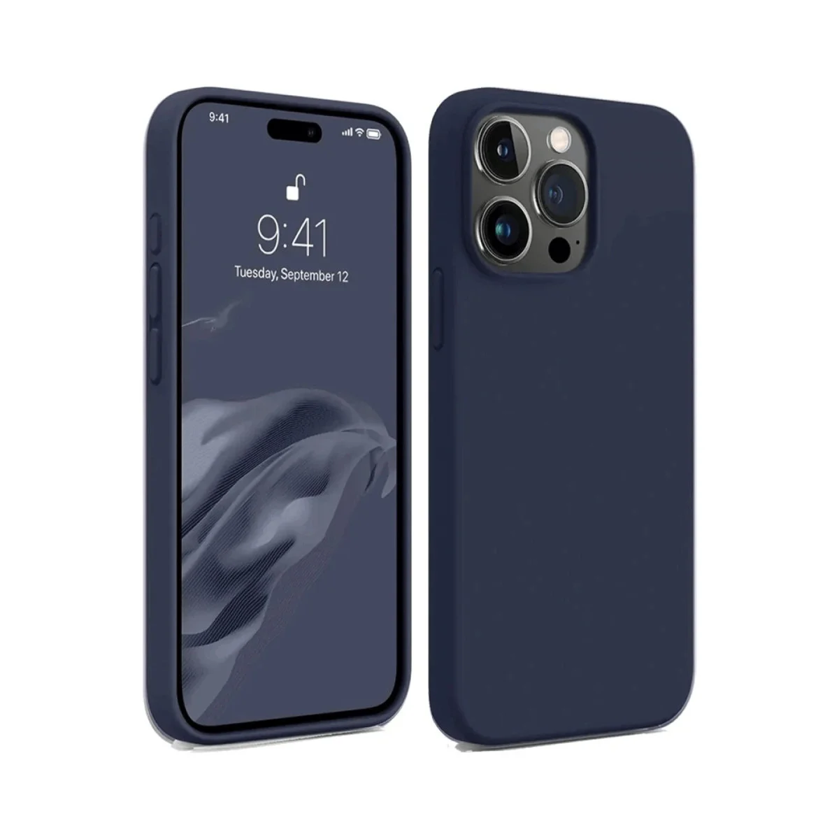 iPhone 15 Pro Max First Silikon Kılıf - Lacivert