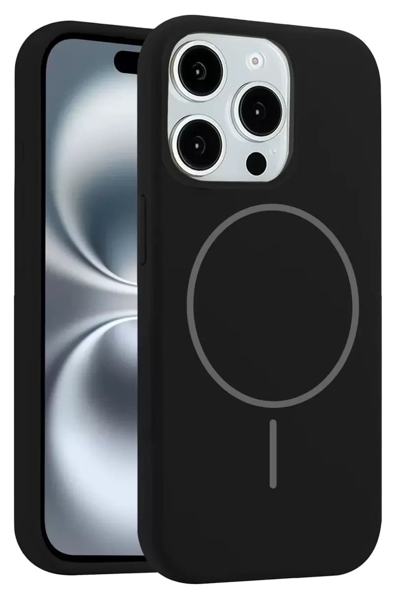 iPhone 15 Pro Max ile Uyumlu Jully MagSafe Kapak Kılıf - Siyah