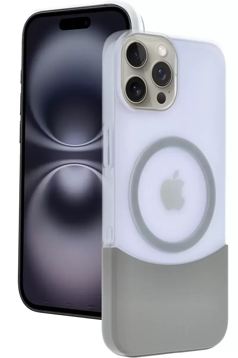 iPhone 15 Pro Max ile Uyumlu Velar MagSafe Kılıf - Natural Grey