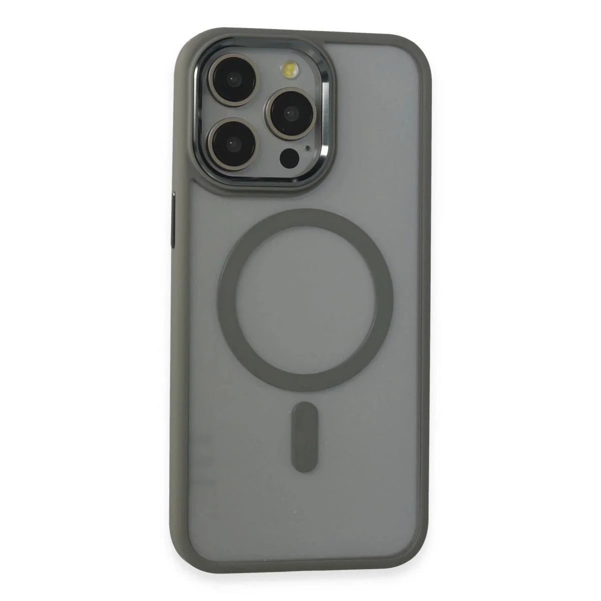 iPhone 15 Pro Max ile Uyumlu Magneticsafe Silikon Kılıf - Gri Fiyatı, Yorumları ve Özellikleri