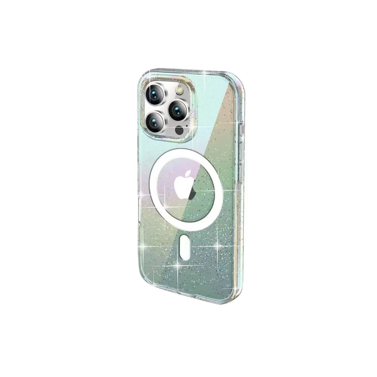 iPhone 15 Pro Max ile Uyumlu Şeffaf Simli MagSafe Kılıf iPhone 15 Pro Max ile Uyumlu Şeffaf Simli MagSafe Kılıf