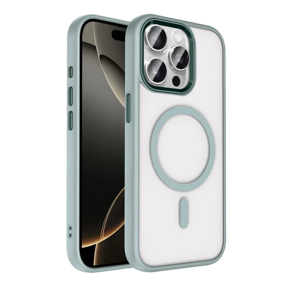 iPhone 15 Pro Max ile Uyumlu Terea MagSafe Kılıf - Gri iPhone 15 Pro Max ile Uyumlu Terea MagSafe Kılıf - Gri
