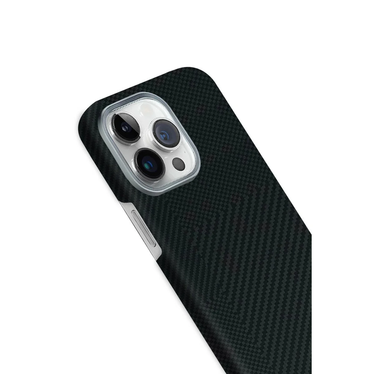iPhone 15 Pro Max ile Uyumlu Volt MagSafe Kapak - Siyah, Kevlar Desenli Darbe Emici Telefon Kılıfı iPhone 15 Pro Max ile Uyumlu Volt MagSafe Kapak - Siyah, Kevlar Desenli Darbe Emici Telefon Kılıfı