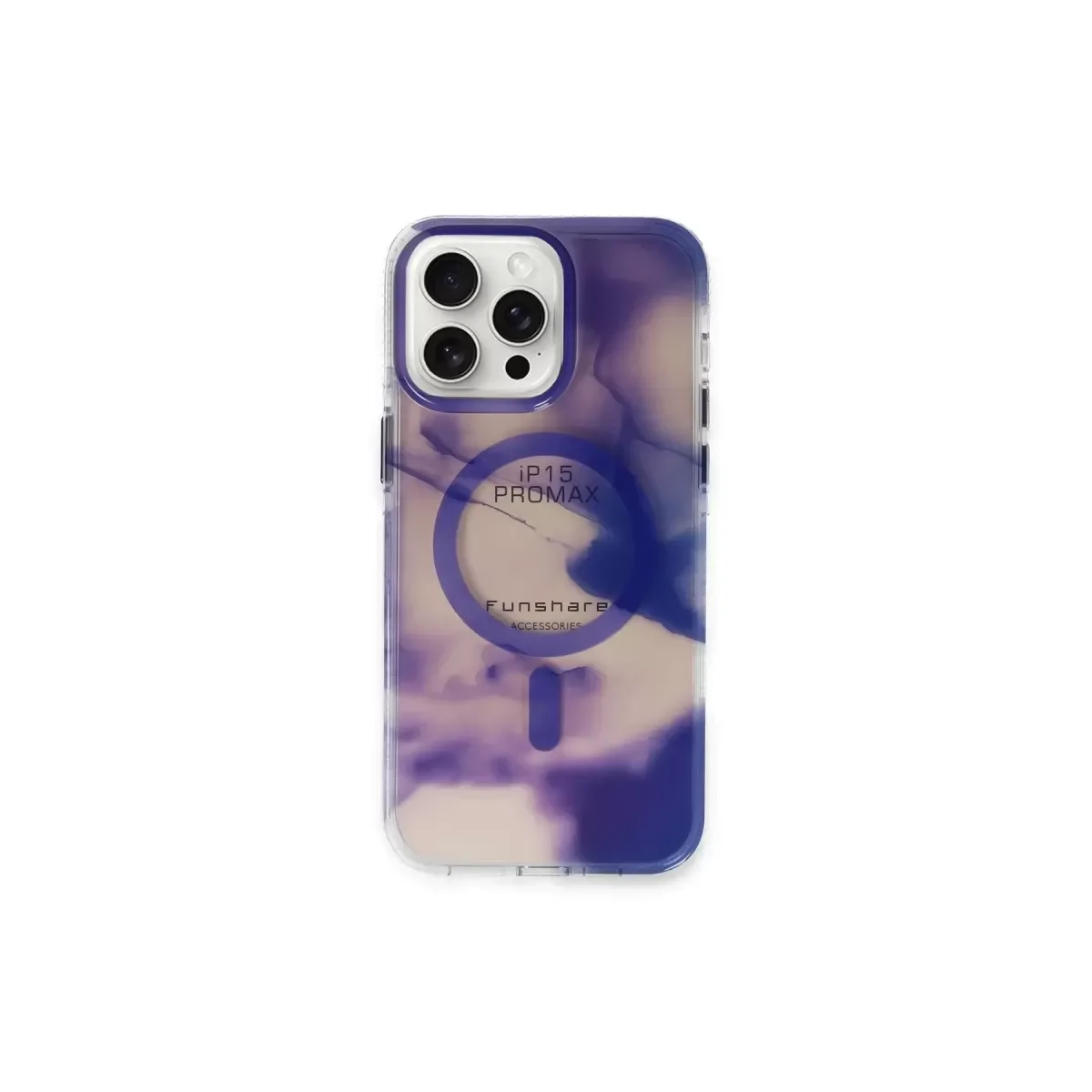 iPhone 15 Pro Max ile Uyumlu Phantom Magsafe Kılıf - Mor