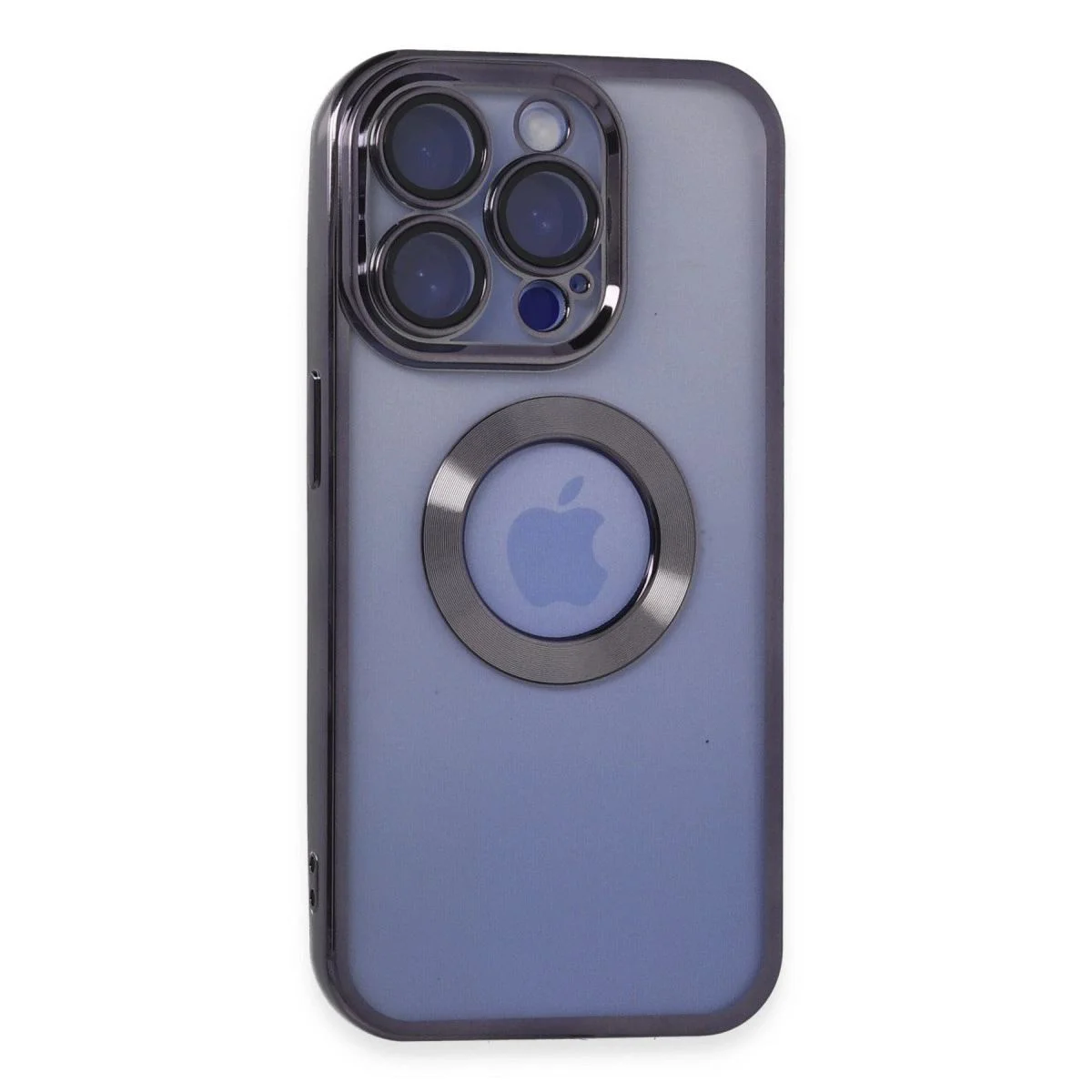iPhone 15 Pro Max ile Uyumlu Slot Silikon Kılıf - Mor