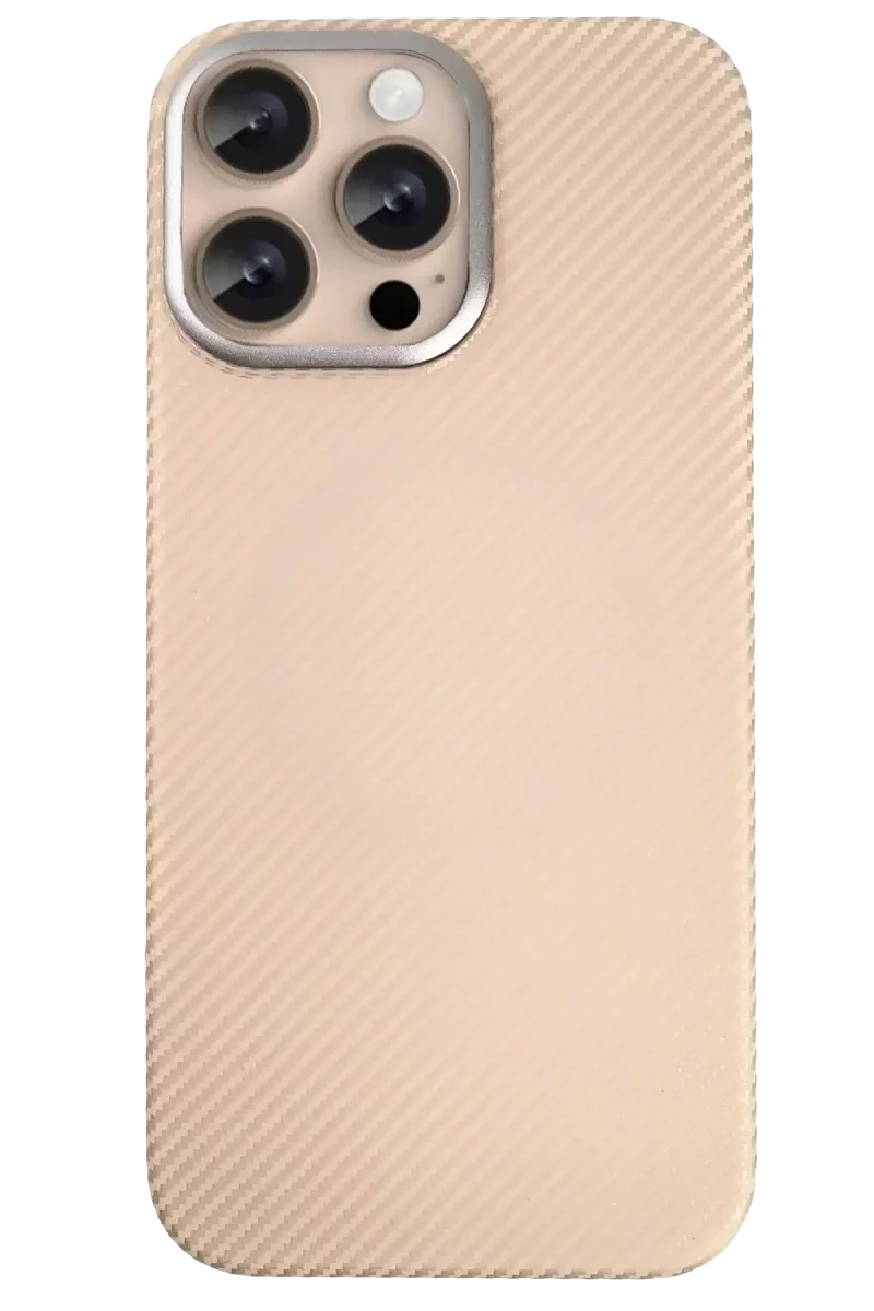 iPhone 15 Pro Max ile Uyumlu Besa MagSafe Kapak - Desert Renk Karbon Fiber