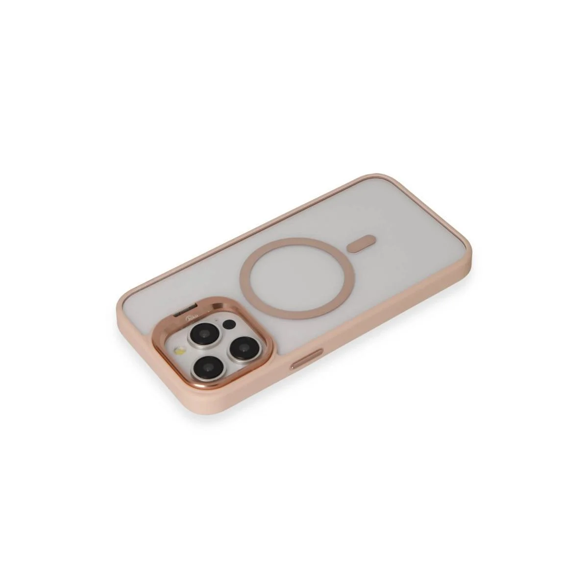 iPhone 15 Pro Max ile Uyumlu Roblox Lens Magsafe Standlı Kılıf - Pudra iPhone 15 Pro Max ile Uyumlu Roblox Lens Magsafe Standlı Kılıf - Pudra