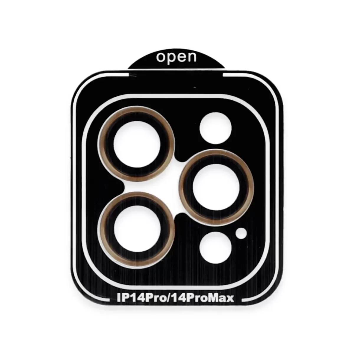 iPhone 15 Pro Max ile Uyumlu PVD Metal Kamera Lens - Turuncu, 9H Sertlik, Anti-Refleksiyon