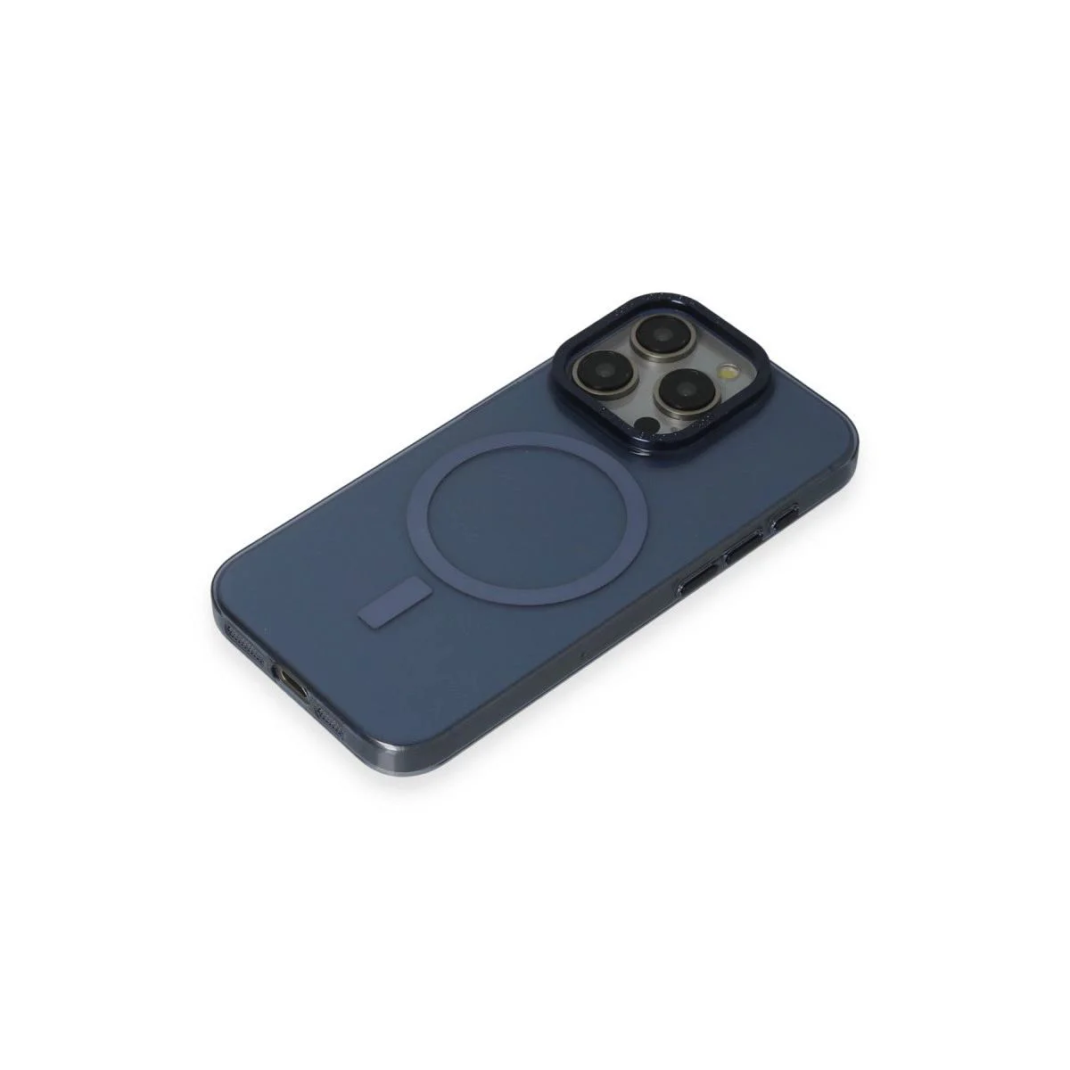 iPhone 15 Pro Max ile Uyumlu Magneticsafe Sert PC Kılıf - Lacivert Metal Kapak Fiyatı, Yorumları ve Özellikleri
