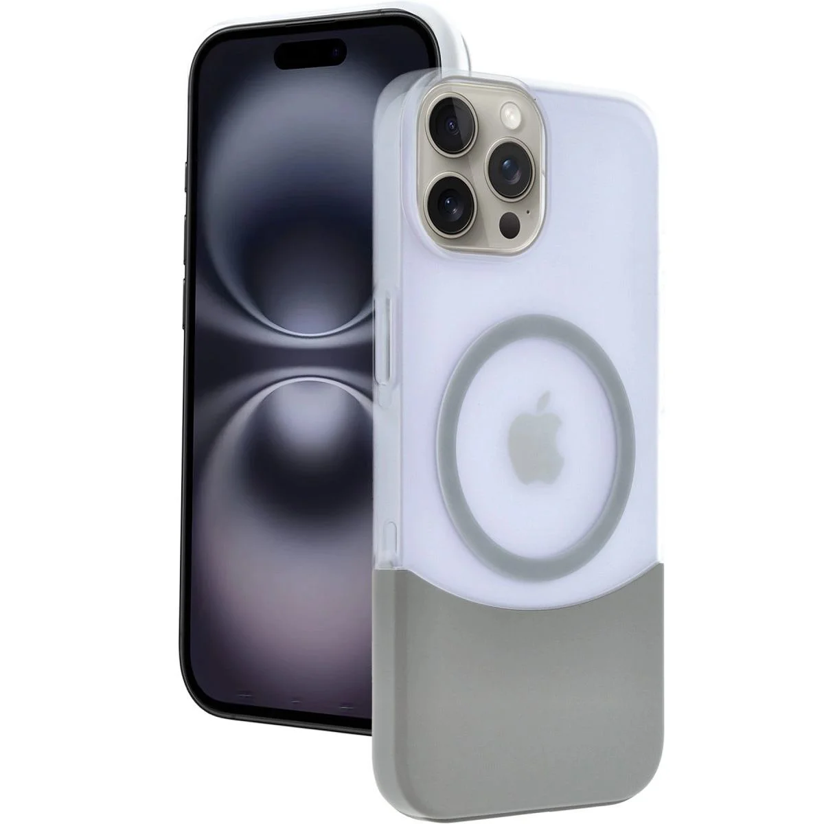 iPhone 15 Pro Max ile Uyumlu Velar MagSafe Kapak - Natural Grey