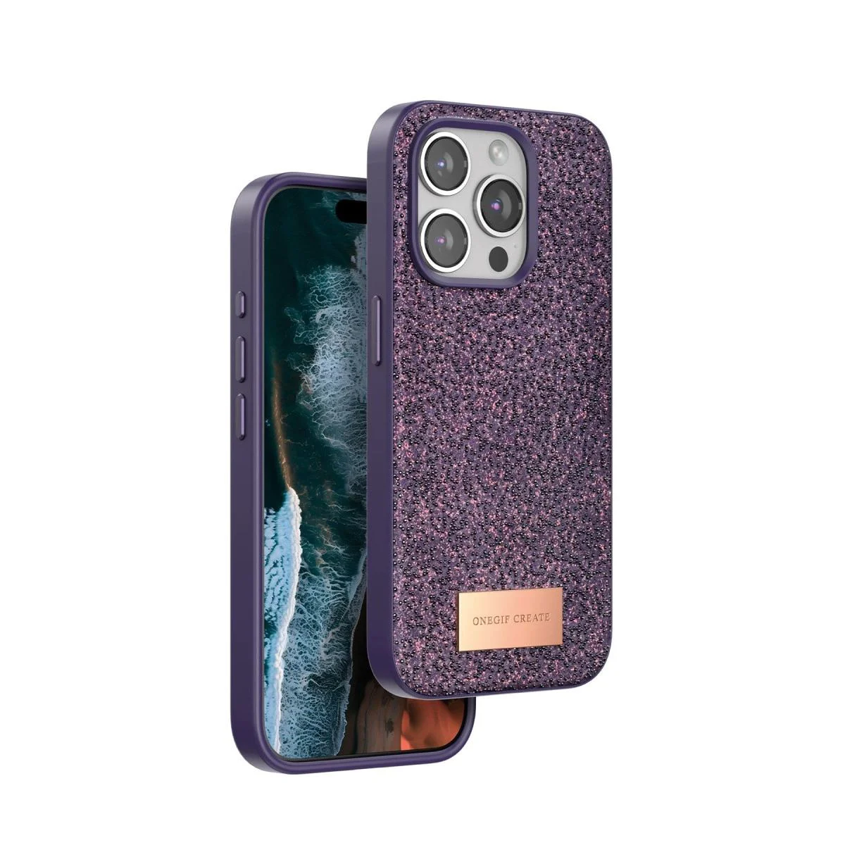 iPhone 15 Pro Max ile Uyumlu Derin Mor Simli Kapak - Boncuk İşlemeli Şık Telefon Kılıfı Fiyatı, Yorumları ve Özellikleri