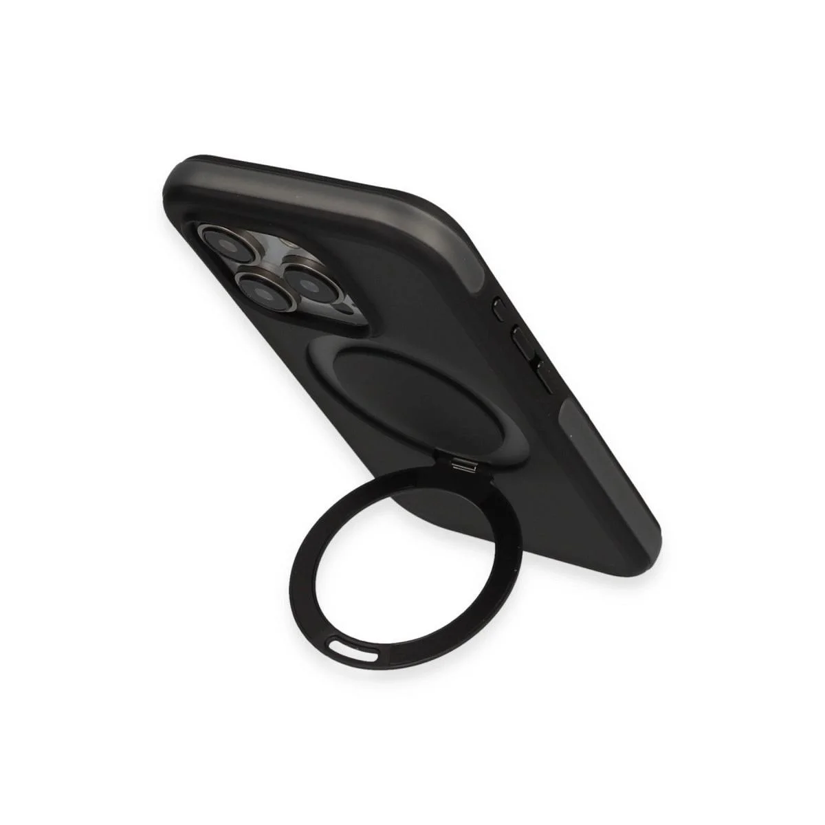 iPhone 15 Pro Max ile Uyumlu Zorda Airbag MagSafe Standlı Kılıf - Titan Gri iPhone 15 Pro Max ile Uyumlu Zorda Airbag MagSafe Standlı Kılıf - Titan Gri