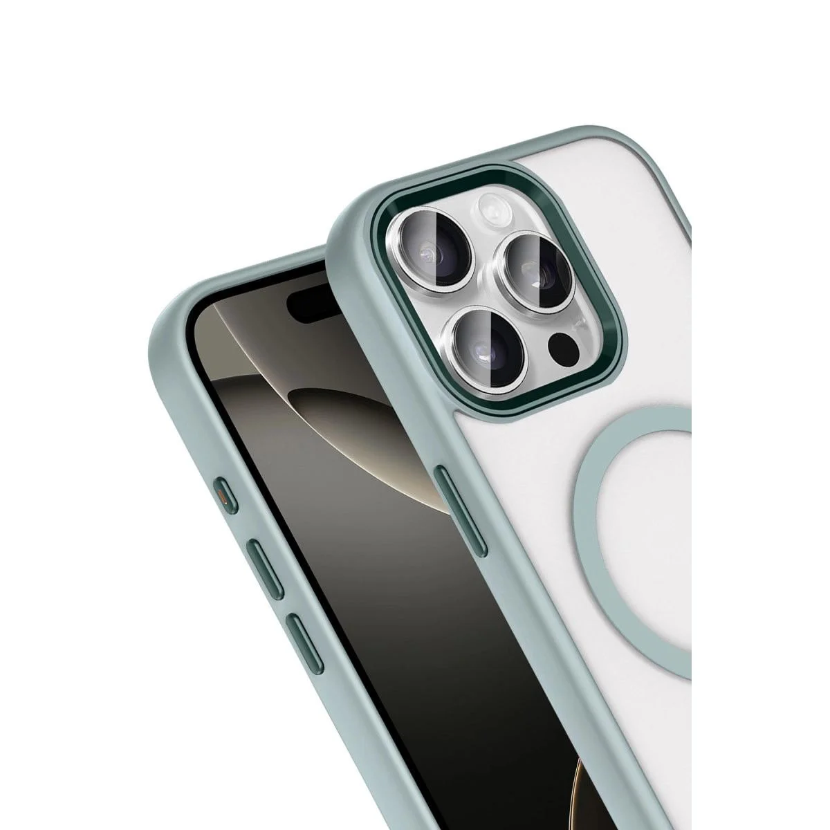 iPhone 15 Pro Max ile Uyumlu Terea MagSafe Kılıf - Gri iPhone 15 Pro Max ile Uyumlu Terea MagSafe Kılıf - Gri