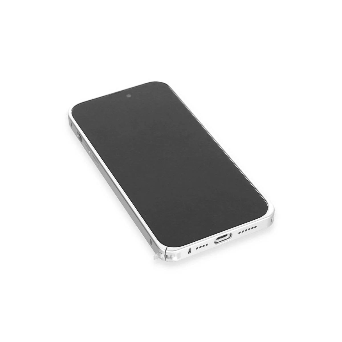 iPhone 15 Pro Max ile Uyumlu Metal Bumper Kapak - Gümüş Renk Koruyucu Kılıf Fiyatı, Yorumları ve Özellikleri