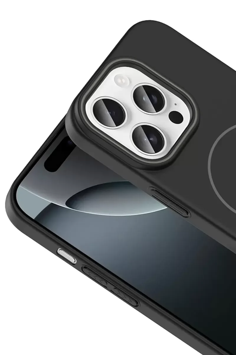 iPhone 15 Pro Max ile Uyumlu Broş Magsafe Kapak - Pembe, Şık ve Dayanıklı Koruma