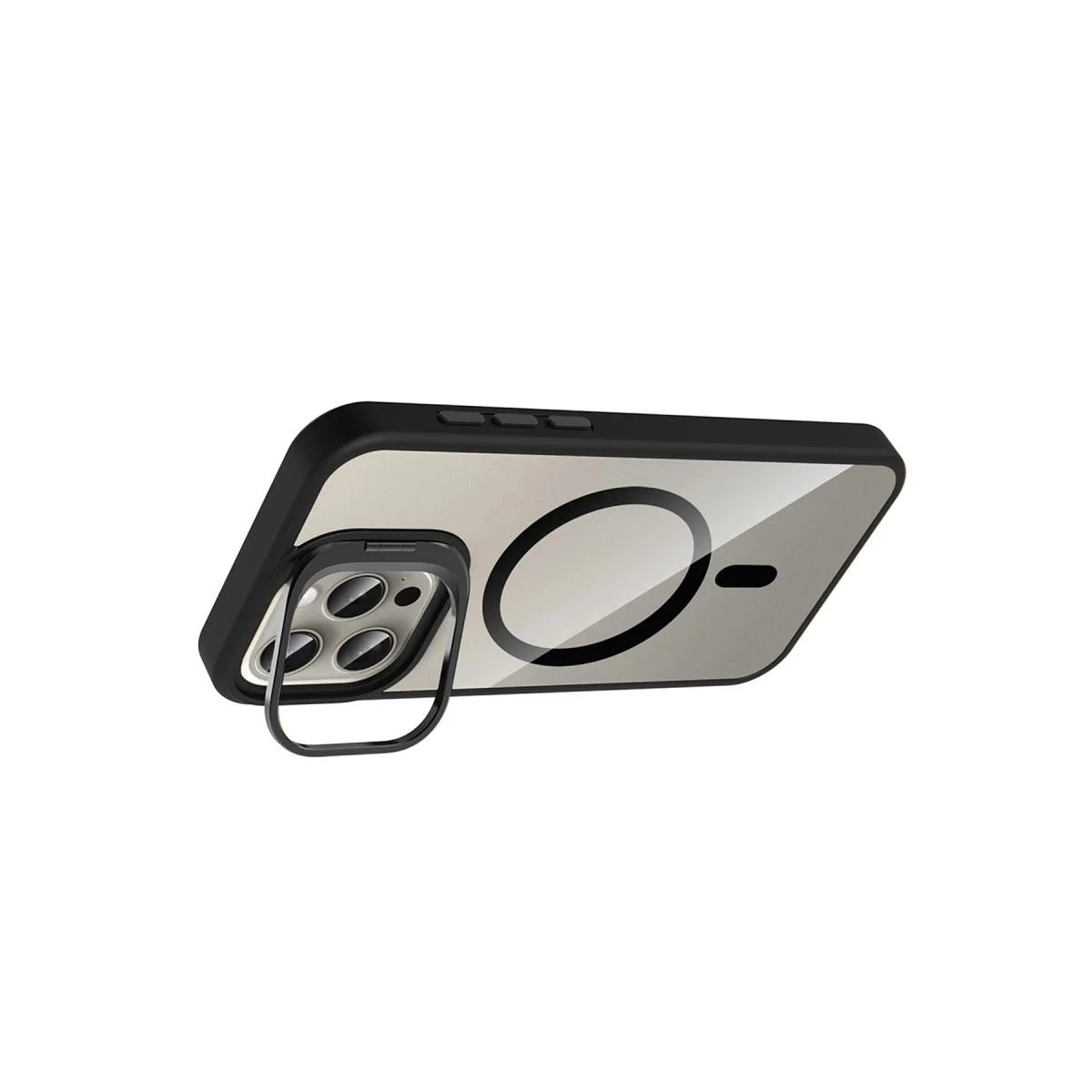 iPhone 15 Pro Max ile Uyumlu Remim Lensli Magsafe Standlı Kılıf - Siyah Fiyatı, Yorumları ve Özellikleri