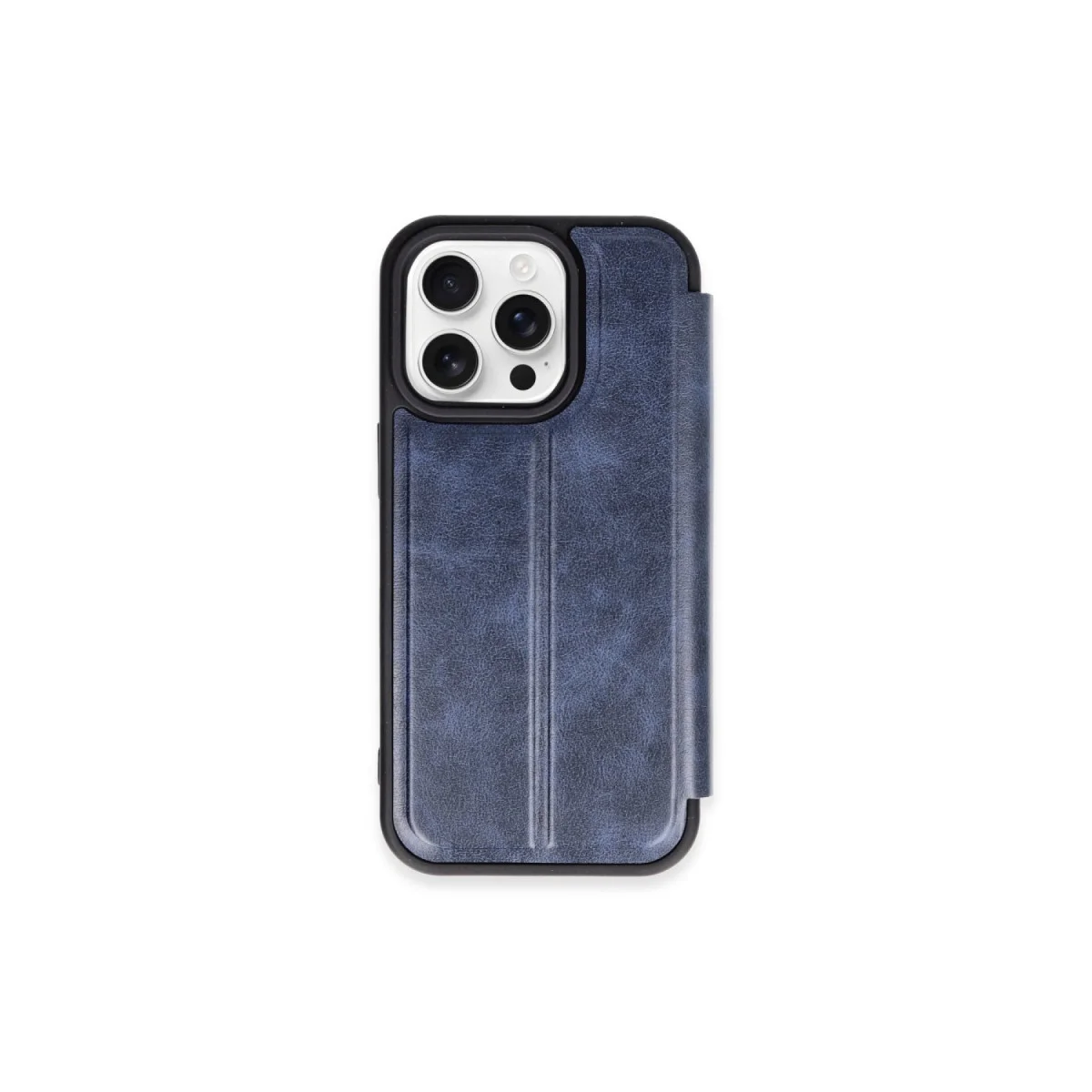 iPhone 15 Pro Max Kılıf Flip Cover - Lacivert, Premium Kılıf Koruması ve Şık Tasarım