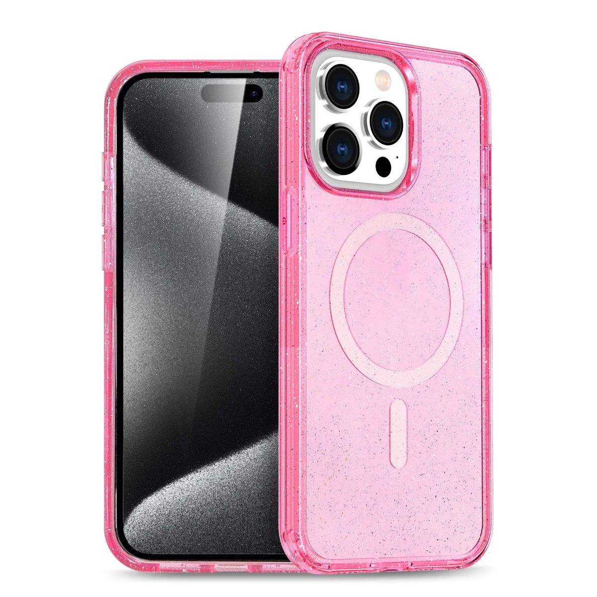 iPhone 15 Pro Max Kılıf Star Magsafe - Pembe & Şık Tasarım