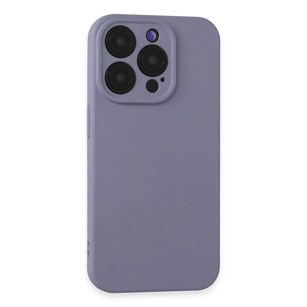 iPhone 15 Pro Max Kılıf Nano İçi Kadife Silikon - Lila Şık ve Dayanıklı Koruma