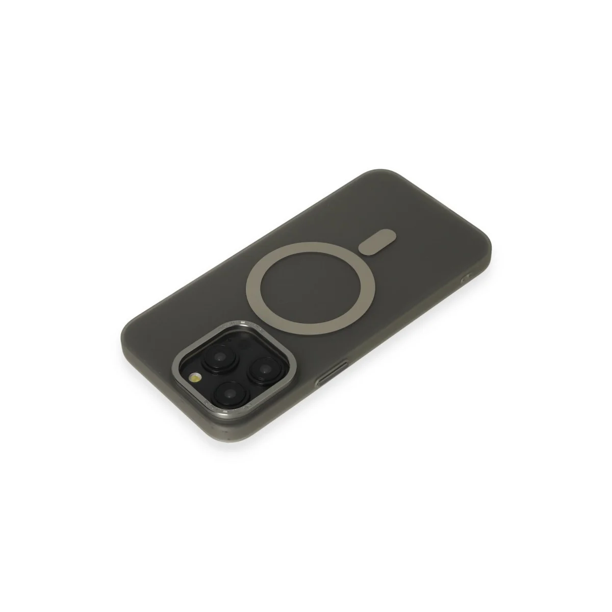 iPhone 15 Pro Max Lodos Magneticsafe Mat Kapak - Titan Gri Çizilmez ve Korumalı