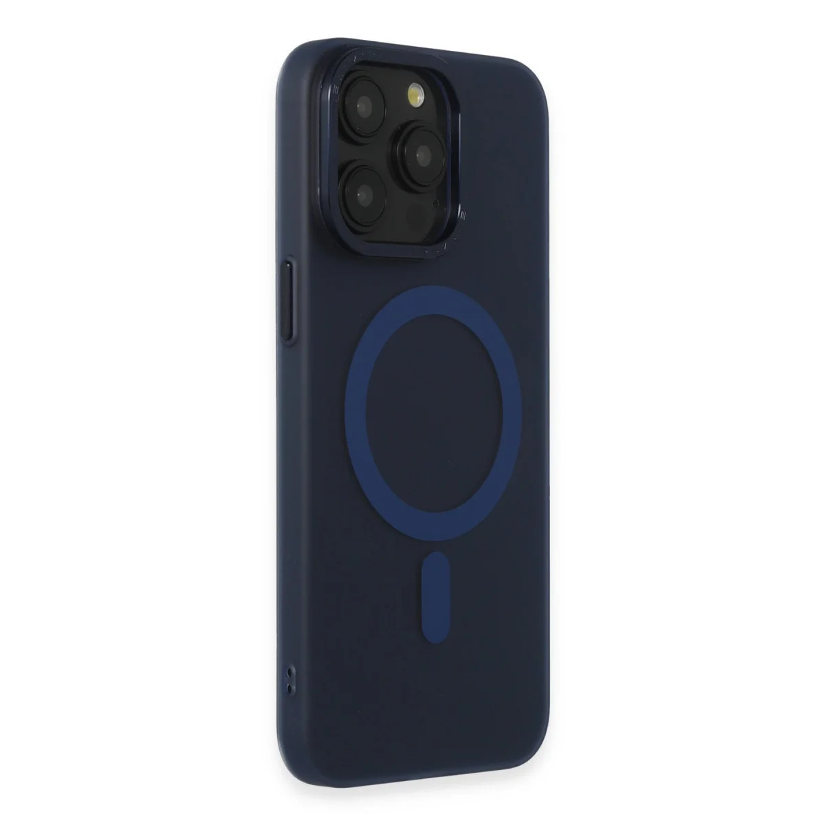 iPhone 15 Pro Max Lodos Magneticsafe Mat Kapak - Mavi
