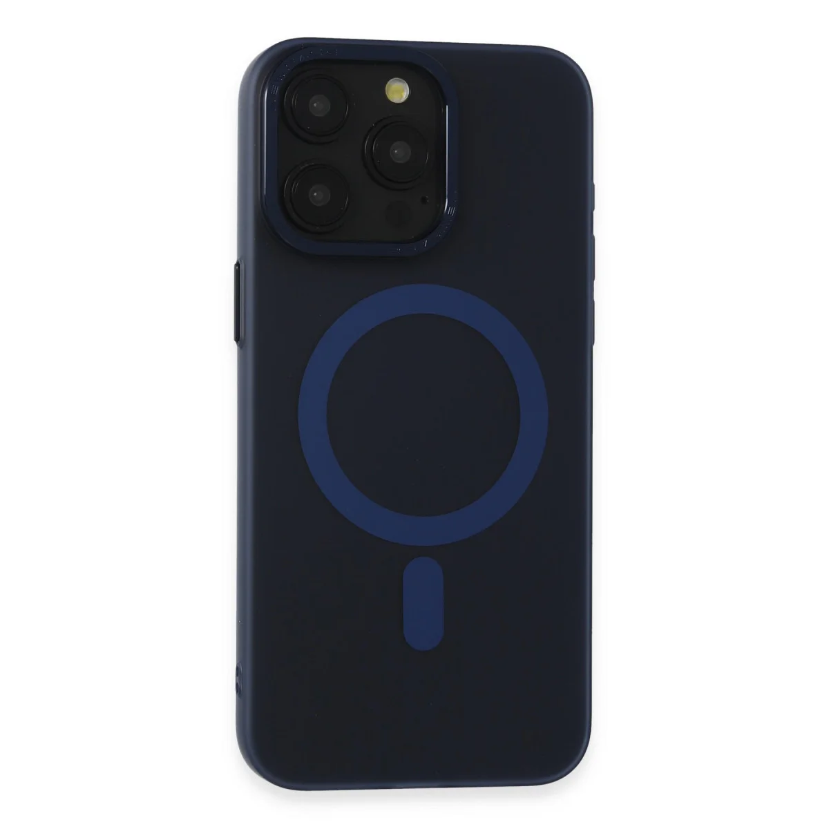 iPhone 15 Pro Max Lodos Magneticsafe Mat Kapak - Mavi