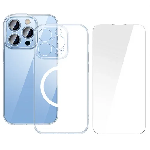 iPhone 15 Pro Max Magsafe Silikon Kılıf & Kırılmaz Cam Set – Manyetik Şarj Uyumlu