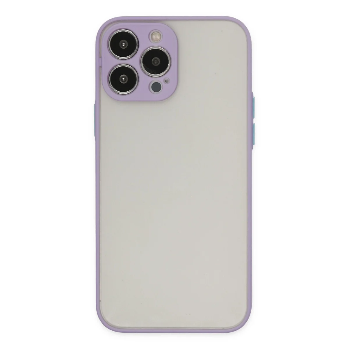 iPhone 15 Pro Max Montreal Silikon Kapak - Mor Kamera Korumalı ve Darbe Emici Kılıf