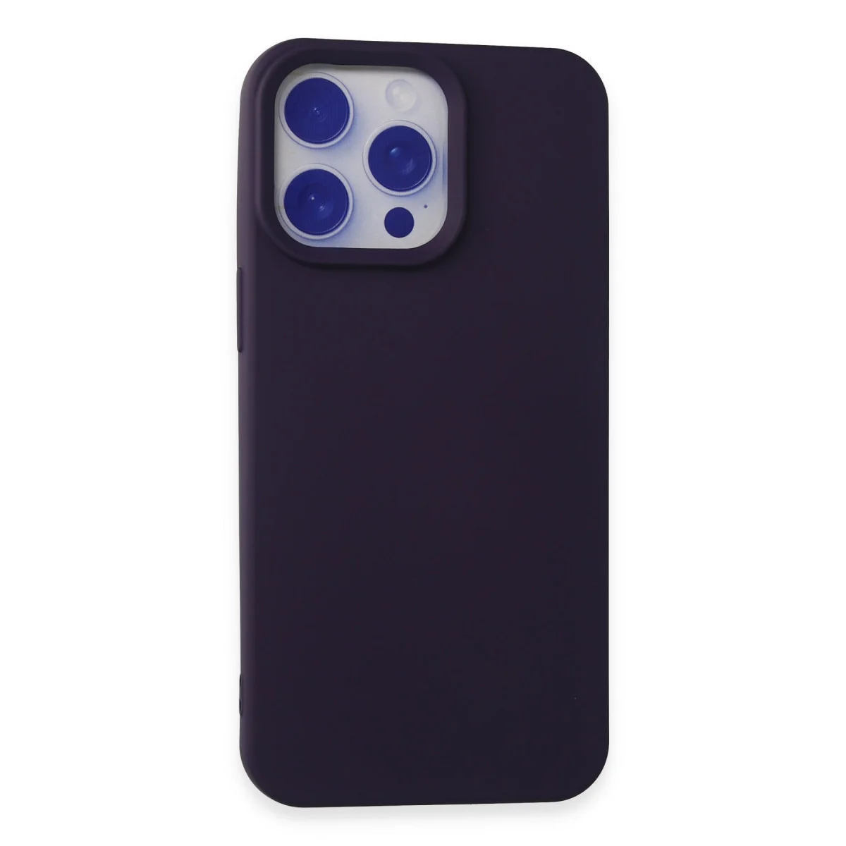iPhone 15 Pro Max Nano İçi Kadife Silikon Kılıf - Mor