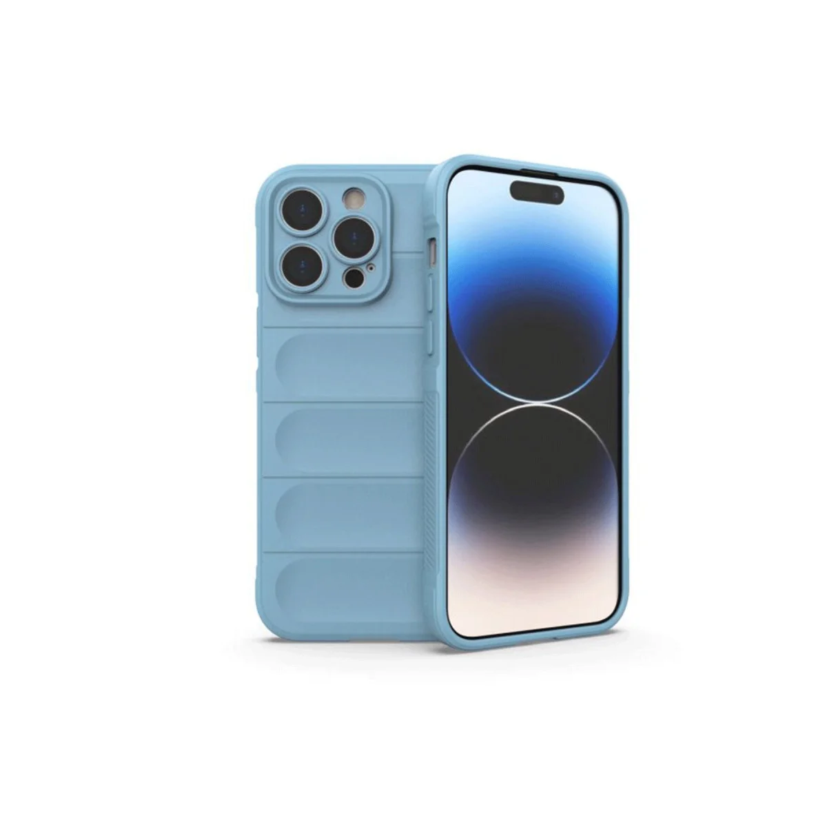 iPhone 15 Pro Max Optimum Silikon Kılıf - Sky Blue, Pürüzsüz Mat Kaplama ve Maksimum Darbe Koruma
