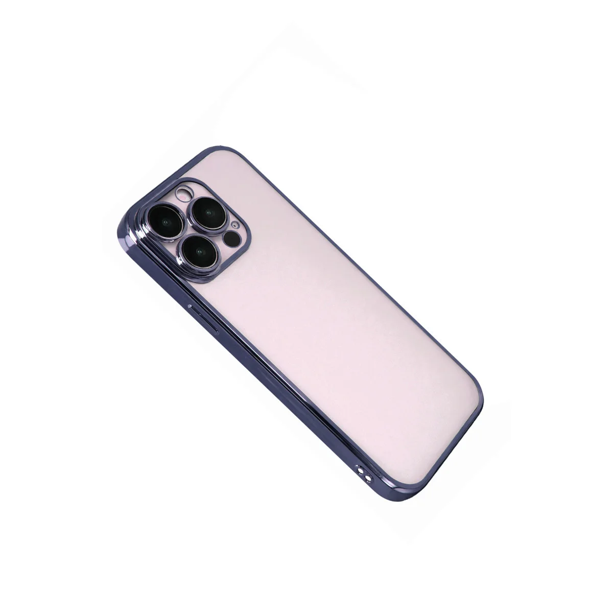 iPhone 15 Pro Max Razer Lensli Silikon Kılıf - Lacivert