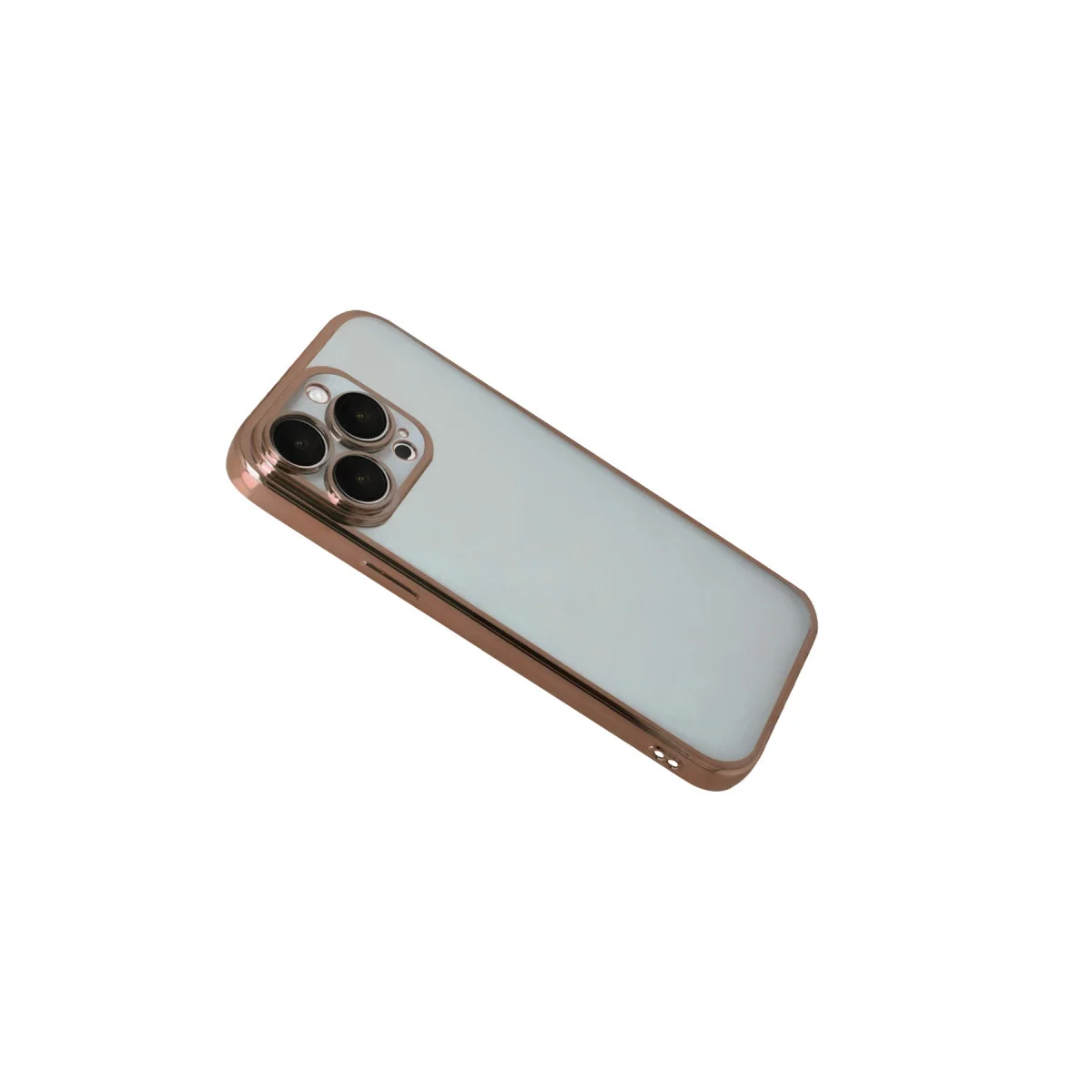iPhone 15 Pro Max Razer Lensli Silikon Kılıf - Çöl Titanyum