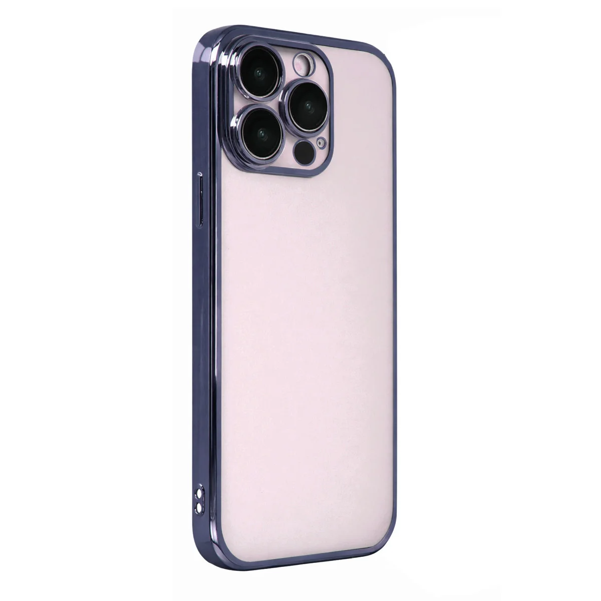 iPhone 15 Pro Max Razer Lensli Silikon Kılıf - Lacivert