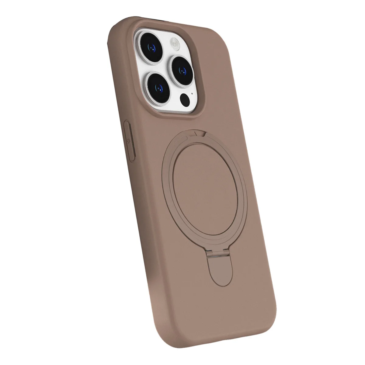 iPhone 15 Pro Max Regal Magsafe Standlı Kapak - Çöl Titanyum | Şık Tasarım ve Güçlü Koruma