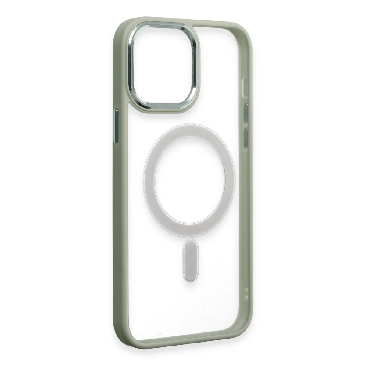 iPhone 15 Pro Max Silikon Kılıf - Su Yeşili MagSafe Odaklı Korumalı Kılıf