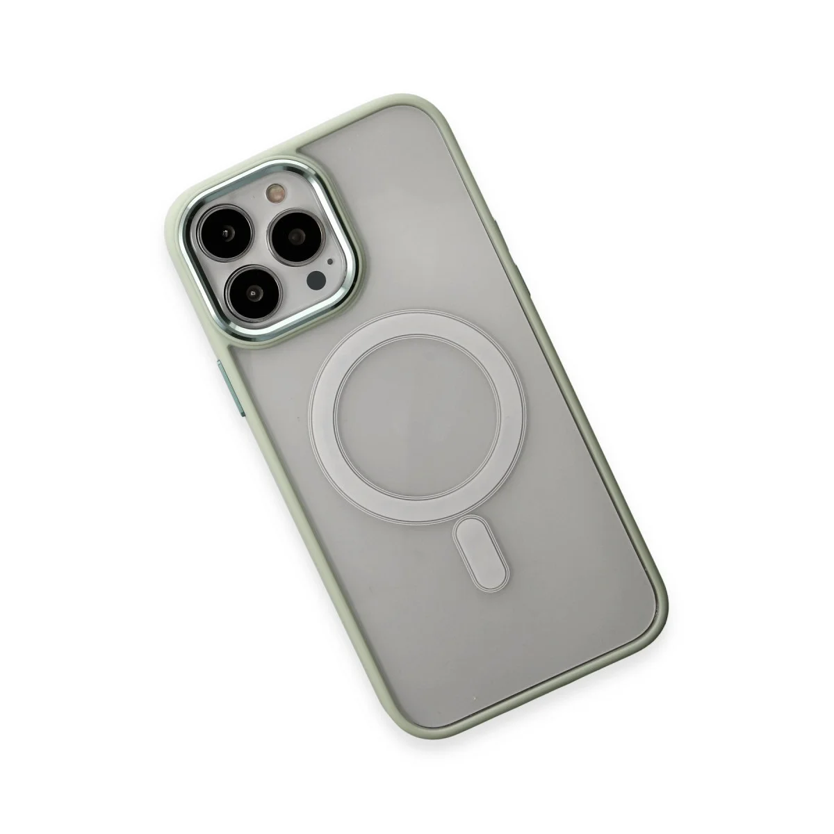 iPhone 15 Pro Max Silikon Kılıf - Su Yeşili MagSafe Odaklı Korumalı Kılıf